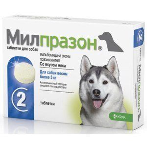 Милпразон антигельминтик для взрослых собак, 1 табл