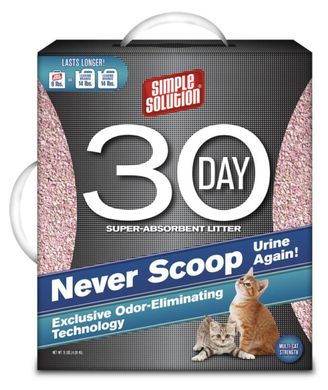 Simple Solution Super Absorbent 30 Day Cat Litter Супер-адсорбирующий наполнитель. На 30 дней!, 4,1 кг