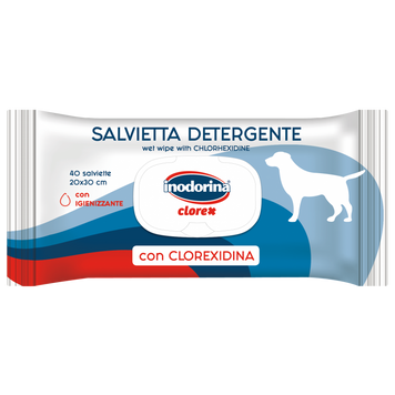 Inodorina clorex вологі серветки для собак із хлоргексидином 40 шт