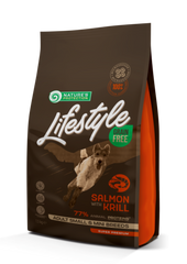 Nature's Protection Lifestyle Grain Free Salmon with Krill Adult Small and Mini Breeds - Сухий беззерновий корм для дорослих собак малих порід з лососем та крилем 1,5 кг