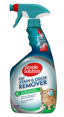Simple Solution Cat Stain and Odor Remover - засіб для нейтралізації запахів та видалення плям від життєдіяльності котів 945 мл