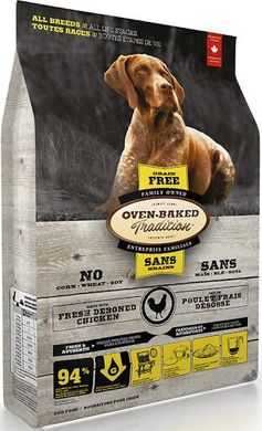 Oven-Baked Tradition - Овен-Бейкед беззерновой сухой корм для взрослых собак всех пород с курицей 5,67 кг