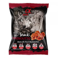 Alpha Spirit Prosciutto Snacks - Напіввологі беззернові жувальні кубики з прошутто для собак 50 г