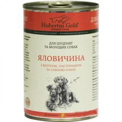 Hubertus Gold - Говядина с Яблоком и Пастернаком для щенков и молодых собак 400 г
