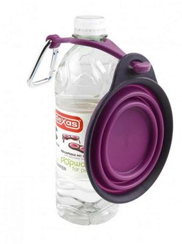 Dexas Travel Cup with Bottle Holder and Carabiner Миска складная для путешествий, 27.3х11.4х1.3, 240 мл