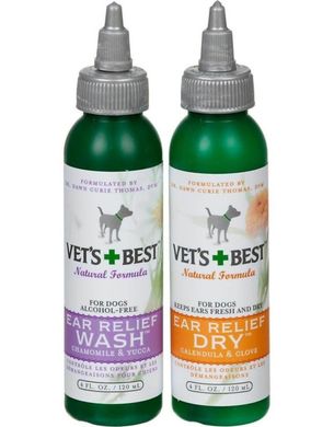 VET`S BEST Ear Relief Wash and Dry (2х118 мл)