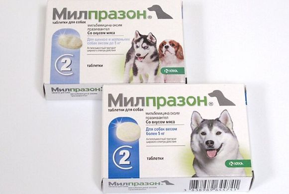 Милпразон антигельминтик для щенков и собак малых пород, 1 табл