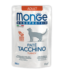 Monge Monoprotein Pate Taccino - Паштет для кошек с индейкой 85 г