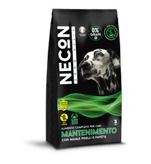 Necon Zero Grain Dog Mant. Pork, Pea And Horse Bean - Сухой монопротеиновый корм для собак всех пород со свининой 3 кг