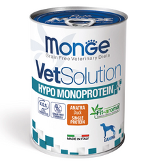 Monge VetSolution Hypo canine - Консервы для собак с уткой 400 г