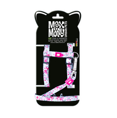 Max Molly Cat Harness/Leash Set - Cherry Bloom/1 Size - Набір шлеї та повідця для котів з принтом вишні