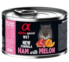 Alpha Spirit Cat Ham with Melon - Влажный корм для взрослых кошек со свининой и дыней 200 г