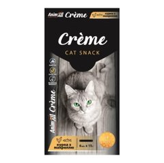 AnimAll Сreme - Ласощі для для котів зі смаком курки з макреллю 6×15 г