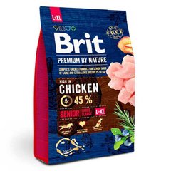 Brit Premium by Nature Senior L+XL - Сухой корм для стареющих собак крупных и гигантских пород с курицей 3 кг