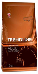 Trendline - Повноцінний та збалансований сухий корм для котів з ягням та рисом 15 кг