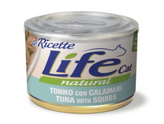 LifeCat консерва для котов тунец с кальмарами 150 г