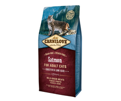 Carnilove Cat Salmon Sensitive & Long Hair - Сухой корм для кошек с чувствительным пищеварением с лососем 6 кг