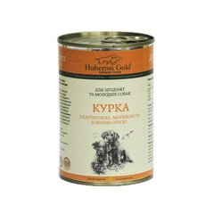 Hubertus Gold - Курица с Картошкой и Морковкой для щенков и молодых собак 400 г