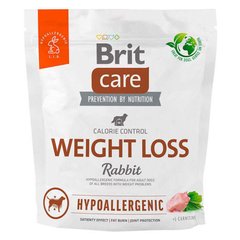 Brit Care Dog Hypoallergenic Weight Loss - Сухой монопротеиновый корм для собак с лишним весом с кроликом 1 кг