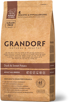 Grandorf Duck and Turkey Adult Medium & Maxi Breeds - Грандорф сухий комплексний корм для дорослих собак середніх та велкиких порід з качкою та індичкою 10 кг + 1 кг в подарунок