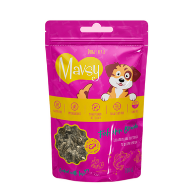 Mavsy Fish skin braids - Мавси Лакомство для собак гипоаллергенная плетенка из кожи трески 100 г