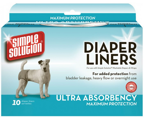 Simple Solution Disponible Diaper Liners Heavy Flow - Гігієнічні прокладки для тварин, 10 шт