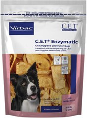 Virbac CETÂ® Enzymatic Oral Hygiene Chews Лакомство Энзимами для ухода за ротовой полостью для больших собак