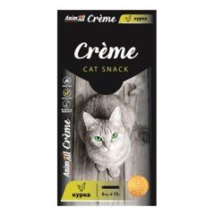 AnimAll Сreme - Ласощі для для котів зі смаком курки 6×15 г