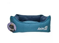 AnimAll Gama S Aqua - Лежанка бирюзового цвета для собак и кошек, 45×35×16 см