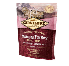 Carnilove Cat Salmon & Turkey Kitten - Сухий корм для кошенят з лососем та індичкою 0,4 кг