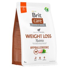 Brit Care Dog Hypoallergenic Weight Loss - Сухой монопротеиновый корм для собак с лишним весом с кроликом 3 кг