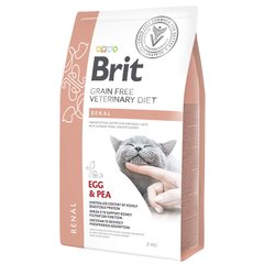 Brit GF Veterinary Diet Cat Renal - Беззерновой сухой корм для кошек при хронической почечной недостаточности с яйцом и горохом 2 кг