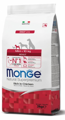 Monge Dog Mini Adult - Корм с курицей и рисом для взрослых собак мелких пород 3 кг