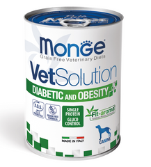 Monge VetSolution Diabetic & Obesity canine - Консерви для зниження надлишко вої маси тіла та регуляції цукрового діабету у собак 400 г