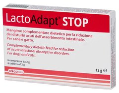 LactoAdapt STOP - Диетическая добавка для уменьшения острых расстройств для собак и кошек, 6 таблеток