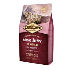 Carnilove Cat Salmon & Turkey Kitten - Сухой корм для котят с лососем и индейкой 2 кг