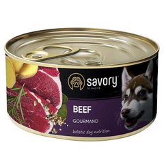Savory Dog Gourmand Вeef - Сейворі консерви для дорослих собак з яловичиною 200 г