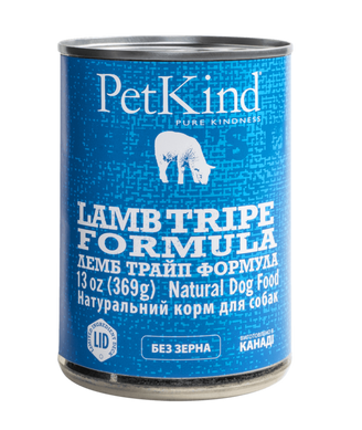PetKind Lamb Tripe Formula - Консерви для собак з новозеландським ягняти, м'ясом канадської індички та овечим рубцем 369 г