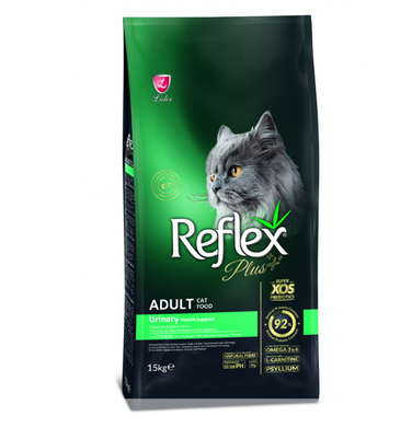 Reflex Plus Urinary Adult Cat Food with Chicken - Рефлекс Плюс сухой корм для поддержания мочеполовой системы взрослых кошек с курицей 15 кг