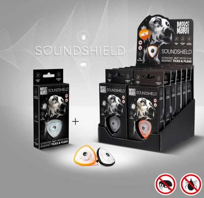 Max & Molly Soundshield - 24/7 Ultrasonic Technology Against Ticks & Fleas - Black - Ультразвуковий захист від кліщів і бліх - чорний