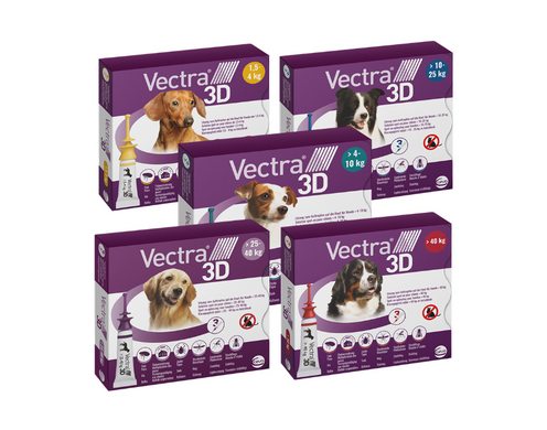 Vectra 3D инсектоакарицидные капли для собак на вес 1-4 кг, 3 пипетки