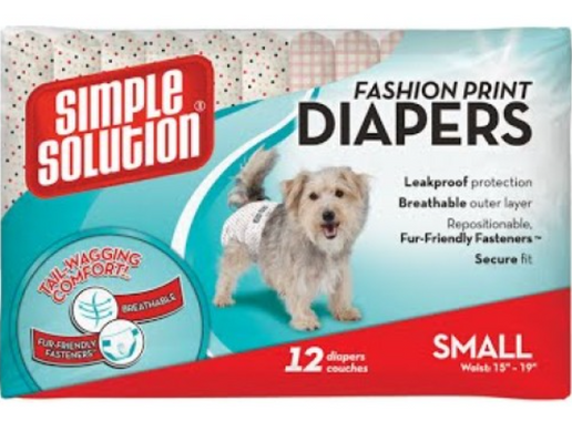 Simple Solution Disposable Diapers Small - Гигиенические подгузники для животных, 12 шт, S