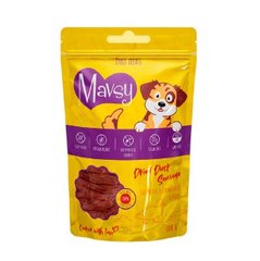 Mavsy Dried Duck Sausage - Мавси Лакомство для собак сосиски из ароматной утки 100 г