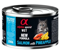 Alpha Spirit Cat Salmon with Pineapple - Вологий корм для дорослих котів з лососем та ананасами 200 г