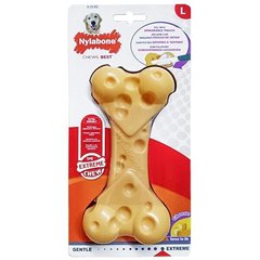 Nylabone Extreme Chew Cheese Bone НИЛАБОН СЫРНАЯ КОСТОЧКА жевательная игрушка L, для собак до 23 кг, 17,5x8x4 см, вкус сыра