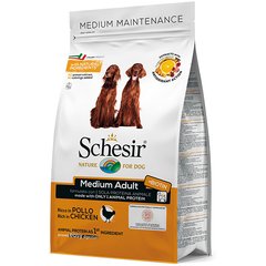 Schesir Dog Medium Adult Chicken ШЕЗІР ДОРОСЛИЙ СЕРЕДНІХ КУРКА сухий монопротеїновий корм для собак середніх порід 3 кг