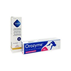 Orozyme - Гель для зубів і ясен для тварин, 0,07 кг + Plaqtiv+ Toothpaste 70g - Зубна паста для собак та котів 70 г