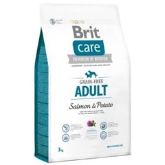 Brit Care Grain Free Adult Salmon & Potato - Беззерновой сухой корм для взрослых собак мелких и средних пород с лососем и картофелем 3 кг