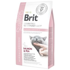 Brit GF Veterinary Diet Cat Hypoallergenic - Беззерновый гипоаллергенный корм для кошек с лососем и горохом 2 кг