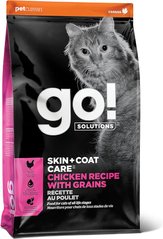 GO! SKIN + COAT Chicken Recipe Cat Formula - Гоу! Сухий корм для кошенят і кішок з куркою, рисом, фруктами та овочами 7,3 кг + 7,3 кг в подарунок